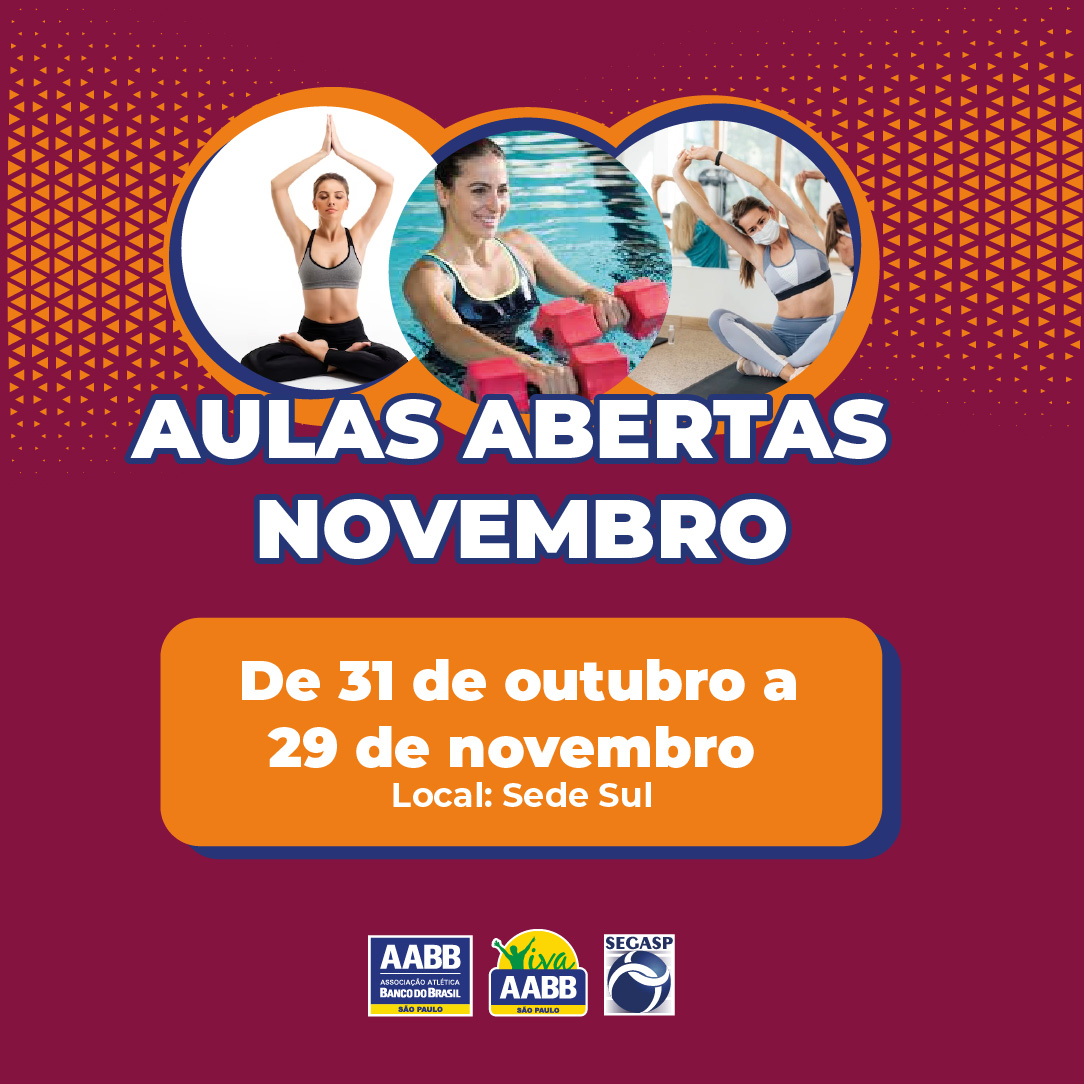 Aulas Abertas em Novembro