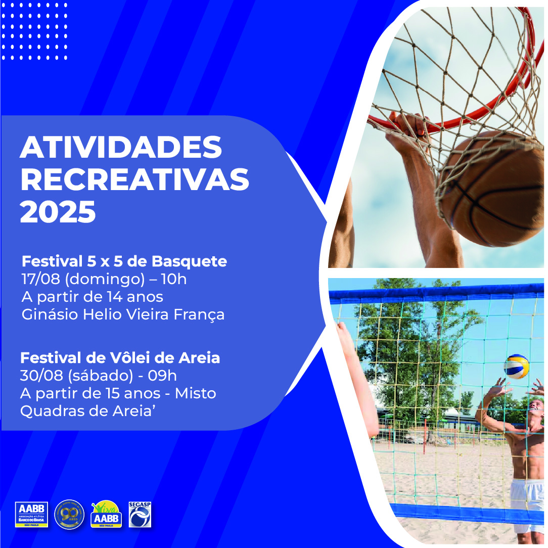 Atividades Recreativas do mês de agosto