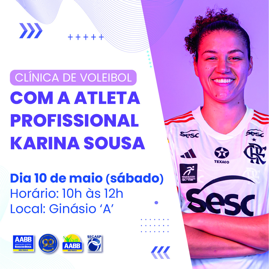 Clínica de Voleibol com a atleta profissional Karina Sousa