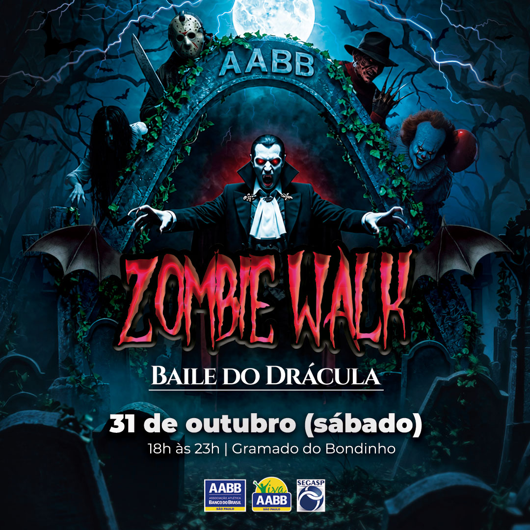 🧛‍♂️ Zombie Walk – Baile do Drácula